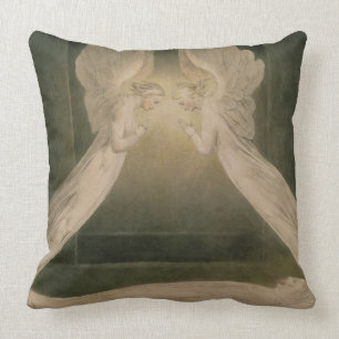 Christ in the Sepulchre, Guarded by Angels Throw Pillow
