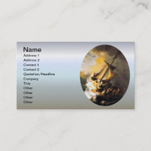 Christ in the Storm on Sea of Galilee- Rembrandt Business Card