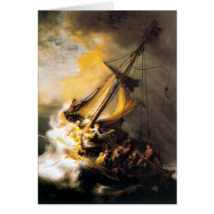 Christ in the Storm on Sea of Galilee- Rembrandt Cards