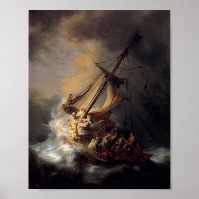 Christ In The Storm On The Sea Of Galilea Poster (Front)