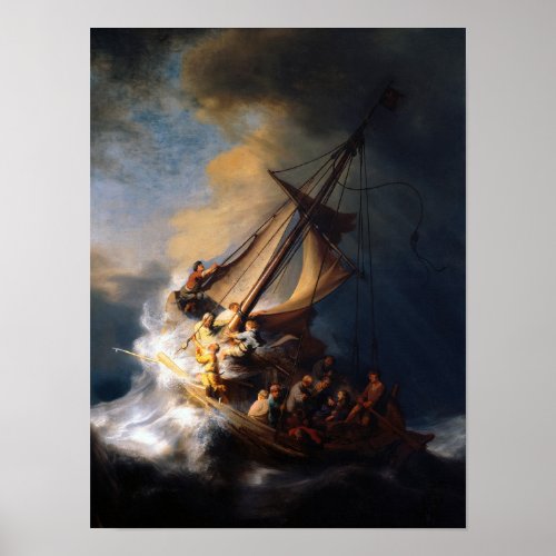 Christ in the Storm on the Sea of Galilee 1633 Poster