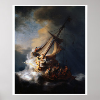 Christ in the Storm Vintage Art Print Poster