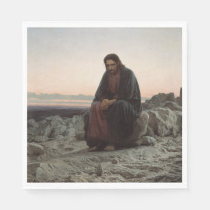 Christ in the Wilderness (by Ivan Kramskoi) Napkins