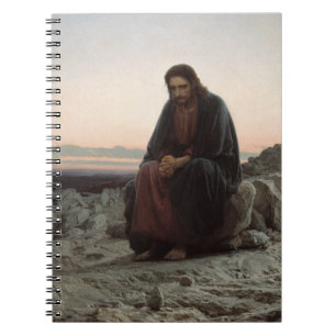 Christ in the Wilderness (by Ivan Kramskoi) Notebook