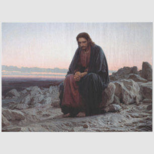 Christ in the Wilderness, Ivan Kramskoi Tissue Paper