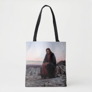 Christ in the Wilderness, Ivan Kramskoi Tote Bag