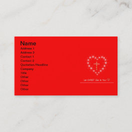 Christ in Your Heart Business Card