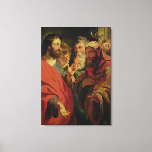 Christ Instructing Nicodemus Canvas Print