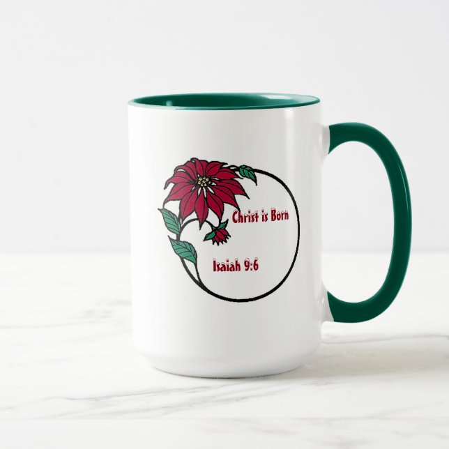 Christ is Born Customize It Christmas Mug (Right)