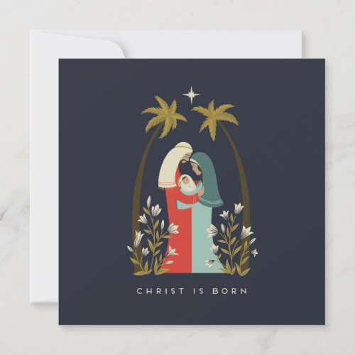 Christ is born holiday card