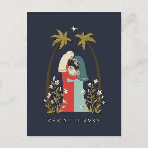 Christ is born holiday card