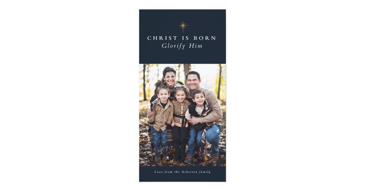 Christ is born  religious  Christmas card Zazzle com