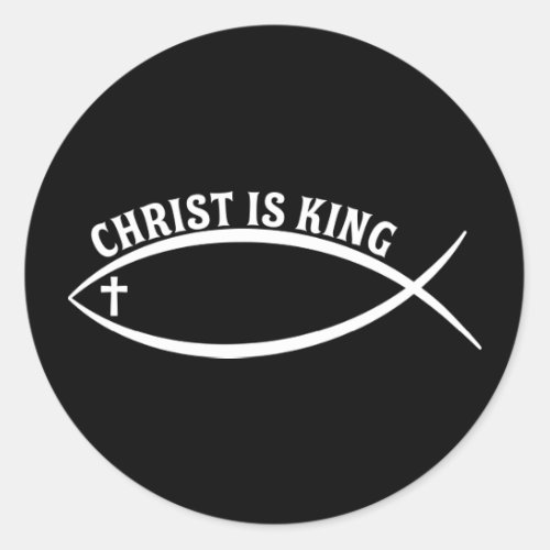 Christ Is King Classic Round Sticker