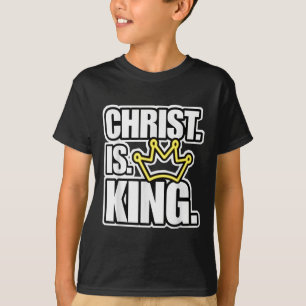 Christ Is King Crown Jesus Lover For Christian Men T-Shirt