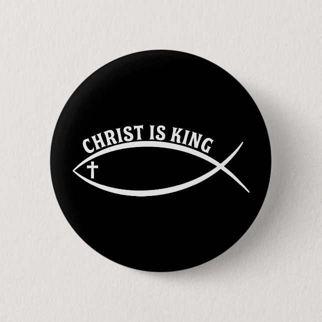 Christ Is King Pinback Button (Front)