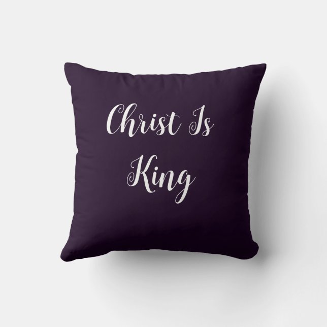 Christ Is King Throw Pillow (Back)