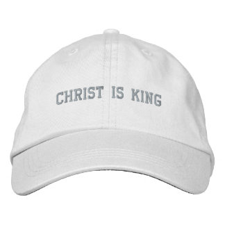 Christ Is King with cross Embroidered Baseball Cap