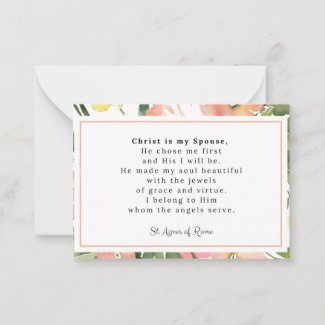 Christ Is My Spouse Notecard