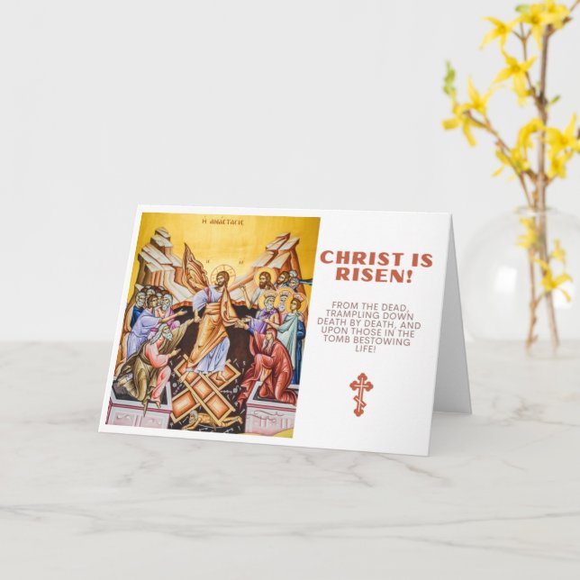 Christ Is Risen! Card (Yellow Flower)