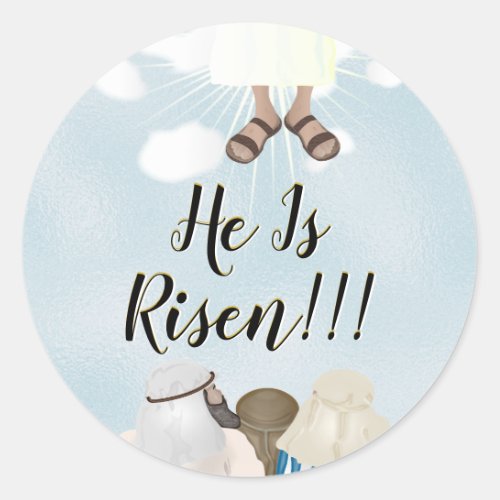 Christ Is Risen Easter Classic Round Sticker