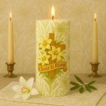 Christ Is Risen Easter Lily & Cross