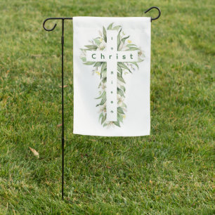 Christ is Risen Garden Flag