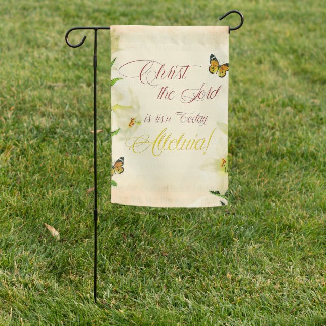 Christ is Risen Garden Flag (In SItu)