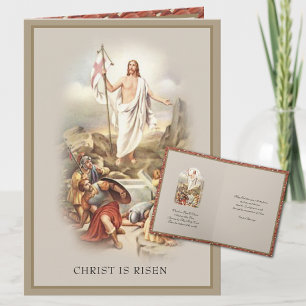 Christ is Risen Happy Easter Resurrection Holiday Card
