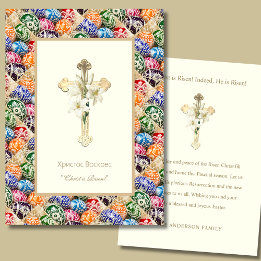 Christ is Risen" Orthodox Easter Card with Pysanky
