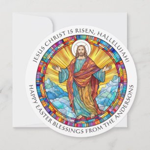 Christ Is Risen Religious Catholic Easter Holiday Card