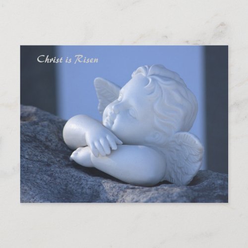 Christ is Risen Sweet angel figurine CC0114 Easter Postcard