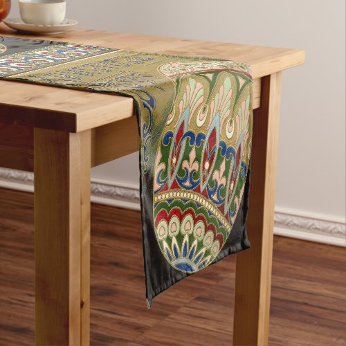 Christ Is Risen Vintage Russian Easter Egg Short Table Runner