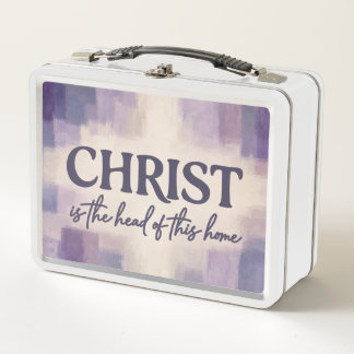 CHRIST Is the Head of This Home | Christian  Metal Lunch Box