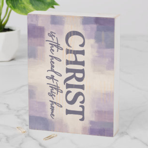 CHRIST Is the Head of This Home Christian Wooden Box Sign