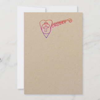 Christ is the Key Fat Invitation Card