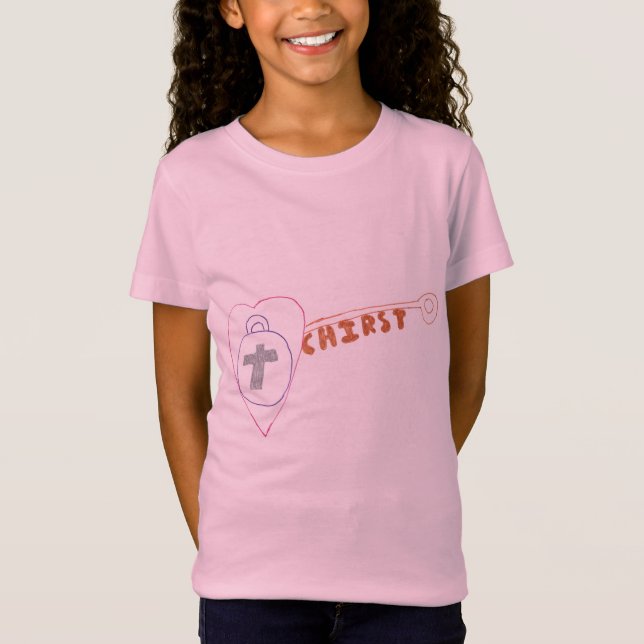 Christ is the Key Girls' Fine Jersey T-Shirt (Front)