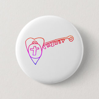 Christ is the Key Round Badge Button