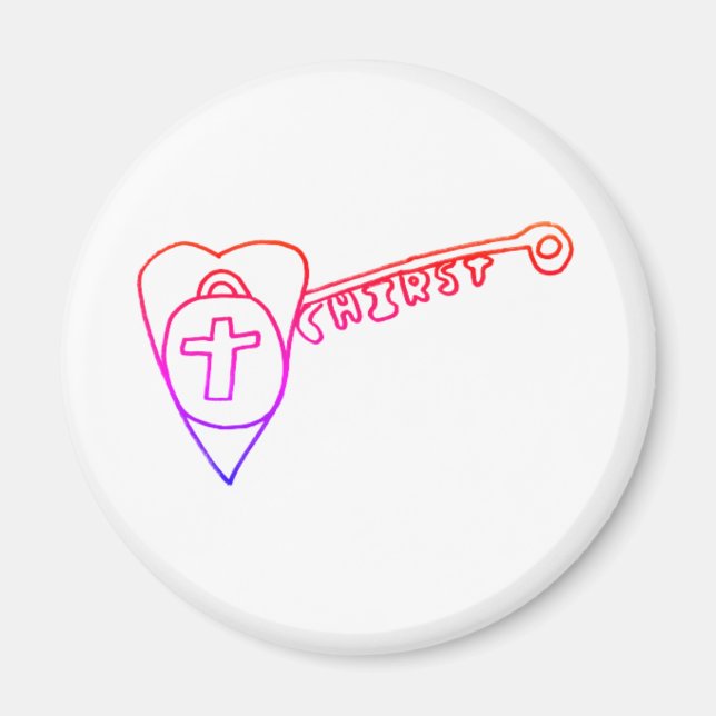 Christ is the Key Round Magnet (Front)