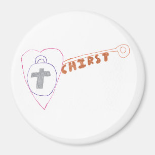 Christ is the Key Round Magnet