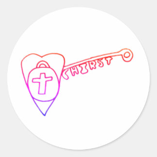 Christ is the Key Round Sticker
