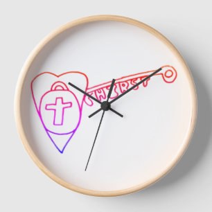 Christ is the Key Round Wall Clock