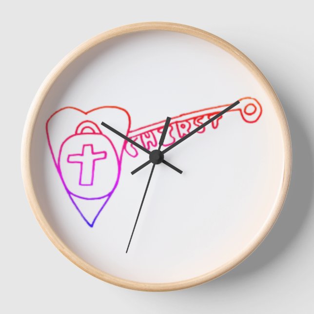 Christ is the Key Round Wall Clock (Front)