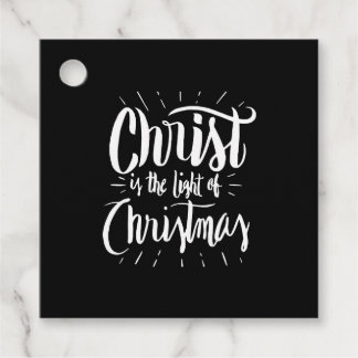 Christ is the Light of Christmas - Christian Holid Favor Tags