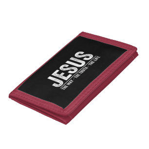 Christ Jesus The Way. The Truth. The Life Blessed Trifold Wallet