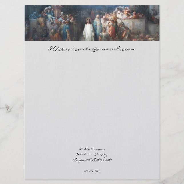 Christ Leaving Praetorium Letterhead (Front)