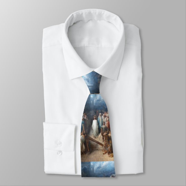 Christ Leaving Praetorium Neck Tie (Tied)