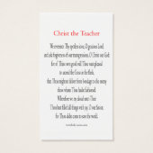 Christ Mini Prayer Card (Back)