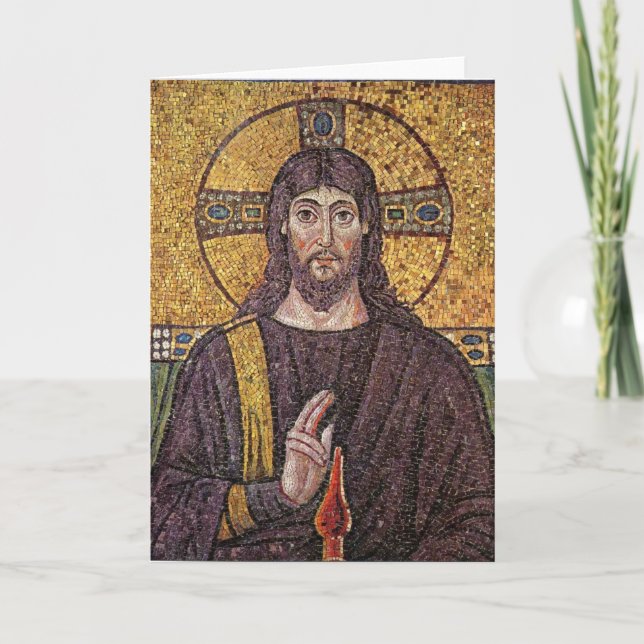 Christ Mosaic Christmas Card (Front)