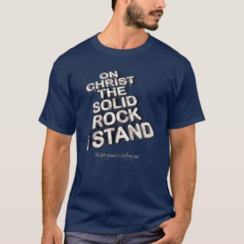 Christ my rock christian bible quote typography T_ T_Shirt