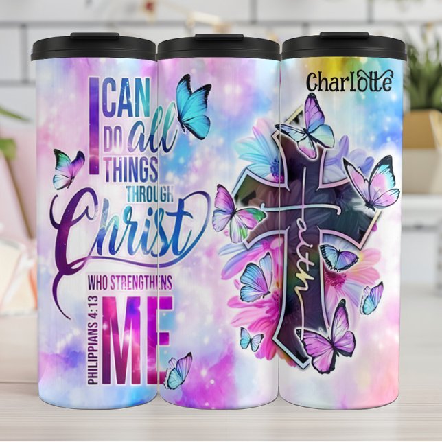 Christ: My Strength, All Things Thermal Tumbler (Creator Uploaded)